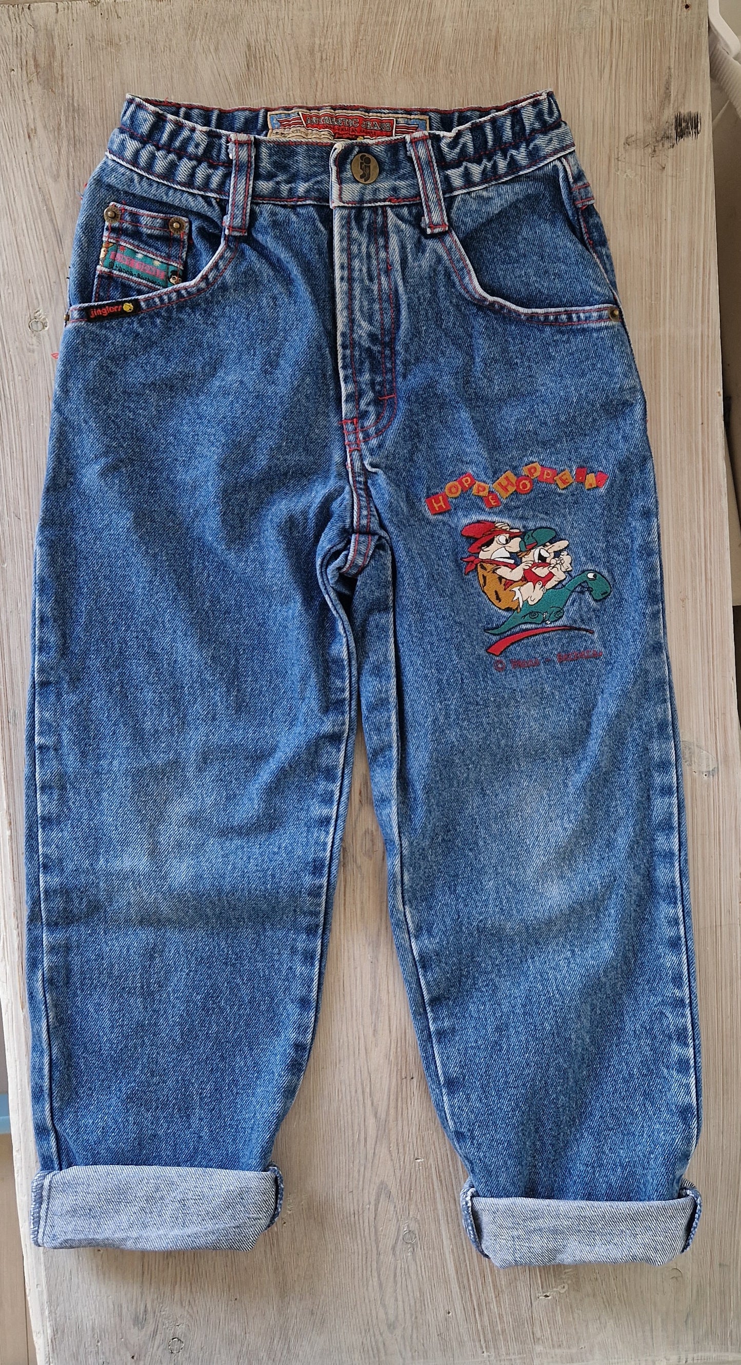 Vintage Flintstones jeans år minispiren